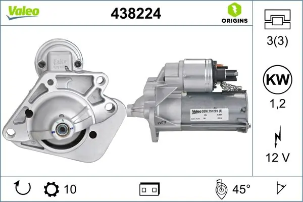 Rozrusznik VALEO 438224 - Wyprzedaż