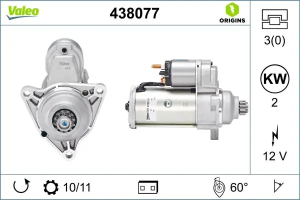 Rozrusznik VALEO VAL438077 - Popularny produkt