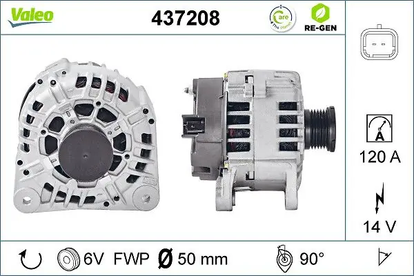Alternator (14V, 120A) VALEO 437208 | Profesjonalna jakość