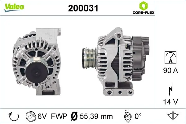 Alternator (14V, 90A) VALEO 200031 | Zamów dziś