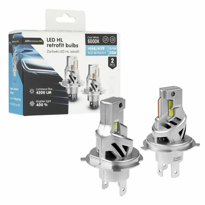 Żarówki LED VISION H4/H19 1 1 35W 4200lm 12/24V – Mini Rozmiar - Kup dziś