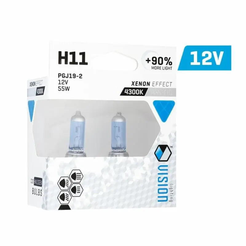 VISION Arctic White H11 12V 55W +90% 4300K - żarówki samochodowe 2 szt. | Hit cenowy