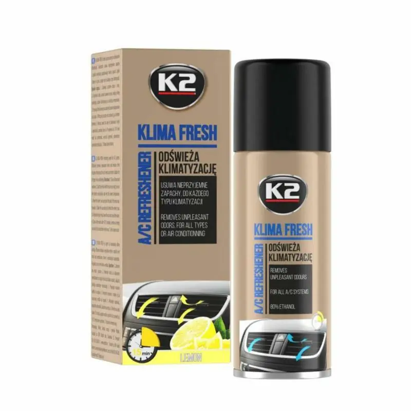 K2 Klima Fresh Lemon 150ml - Środek do odświeżania klimatyzacji - Kup dziś