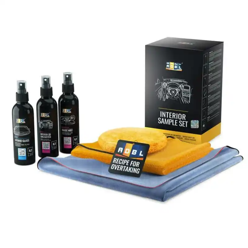 Sprawdzony produkt | ADBL Interior Sample Set - Zestaw 7 produktów, które ułatwią Ci zadbanie o wnętrze Twojego samochodu