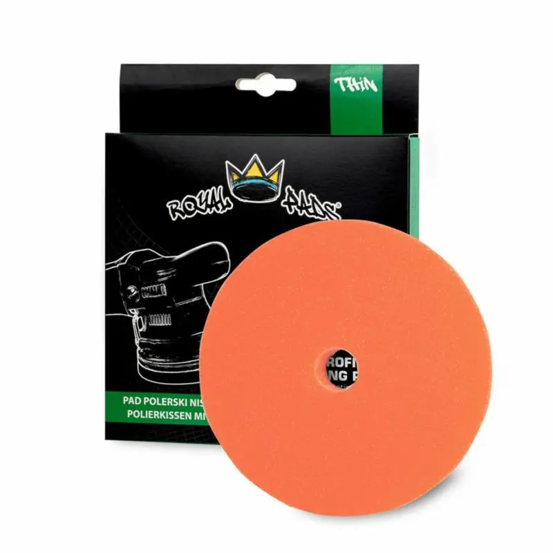 Końcówka serii - ROYAL PADS Thin One Step Pad - pomarańczowa gąbka polerska 130mm DA