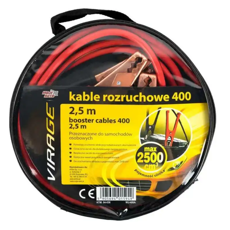 MOJE AUTO przewody rozruchowe 400A 2,5m - Superoferta