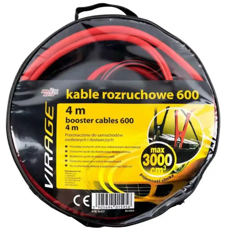 MOJE AUTO przewody rozruchowe 600A 4m | Dodatkowy rabat