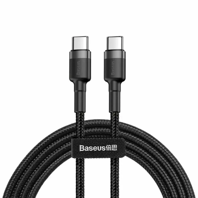 BASEUS Kabel USB-C do USB-C PD Cafule PD 2.0, QC 3.0, 60W, 2m (czarno-szary) - Niska cena