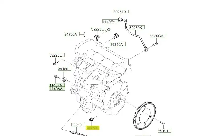 Bardzo popularny produkt | Czujnik cisnienia oleju Hyundai I30 - wyprzedaż 9475021030