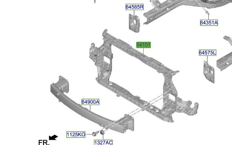 Pas przedni wzmocnienie czołowe Kia Sportage 2025 64101R2500 | Na stanie