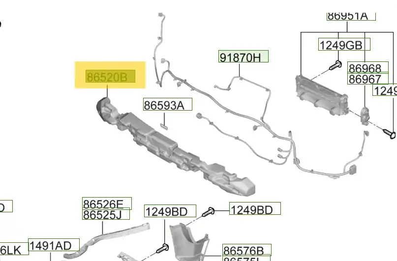Absorber zderzaka przedniego Hyundai Tucson (2022) 86521N7000 | Najlepsza cena