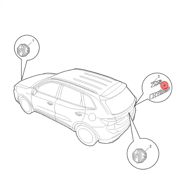 Emblemat tył mg zs II (hybrid+) 11717727 - Profesjonalna jakość