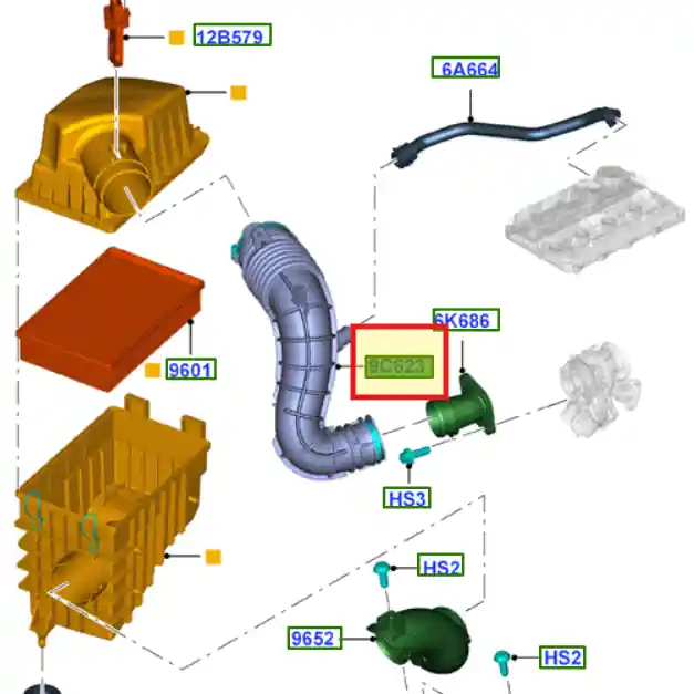 Bezpieczna płatność | Kanał powietrza Ford Transit TT9 2006-2014 - wyprzedaż 1749309