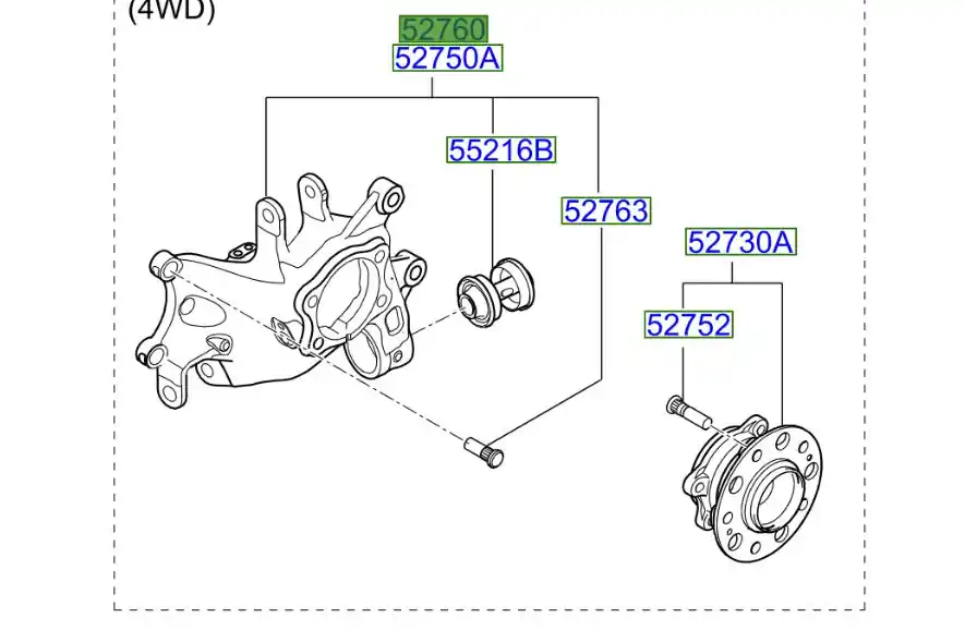 Zwrotnica prawy tył Kia Sportage 2018 2022 52720D7000 - Okazja